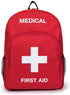 Jipemtra Red Emergency First Aid Bag Backpack Empty Medical Treatment First Responder Trauma