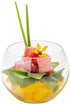 Restaurantware 4 Ounce Round Plastic Bowls, 5 Clear Disposable Sphere Cups for Appetizers, Parties, Weddings