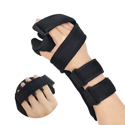Soft Resting Hand Splint for Flexion Contractures - Stroke Brace by Restorative Medical - Supportive for Comfort & Pain