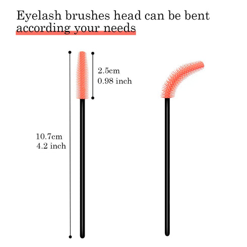 Shintop Disposable Silicone Eyelash Mascara Applicator Wands, Tower-Shape