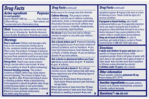 Stanback Headache Powders, Fast Pain Relief with Aspirin and Caffeine, 50 Count (3 Pack)
