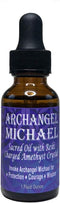 Archangel Michael Oil with Reiki Charged Amethyst Crystal (1 oz) - Sacred Anointing Oil for Blessings & Protection