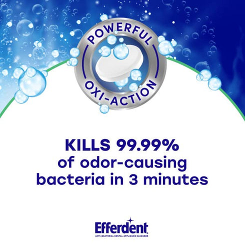Efferdent 44 Count Retainer Cleaning Tablets, Minty Fresh Denture Cleaning Tablets for Dental Appliances (Pack of 2)