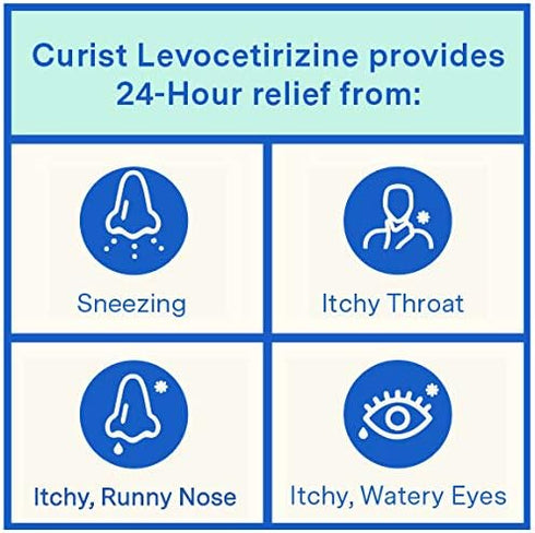 Curist - Generic Xyzal Levocetirizine 5 mg - Allergy Pills, 24 Hour Relief - Allergy Medicine (90 Tablets)