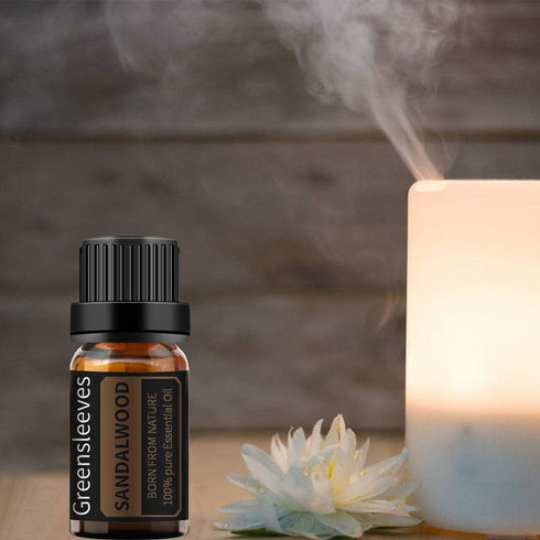 GREENSLEEVES Sandalwood Essential Oil, 0.33 Fl Oz, 100% Natural for Aromatherapy, Body Care, and Cleaning.