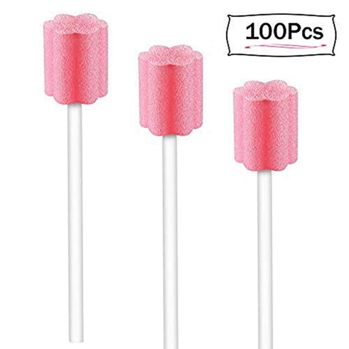 100PCS Disposable Mouth Swabs Sponge - Unflavored & Sterile Oral Swabs for Mouth Cleaning
