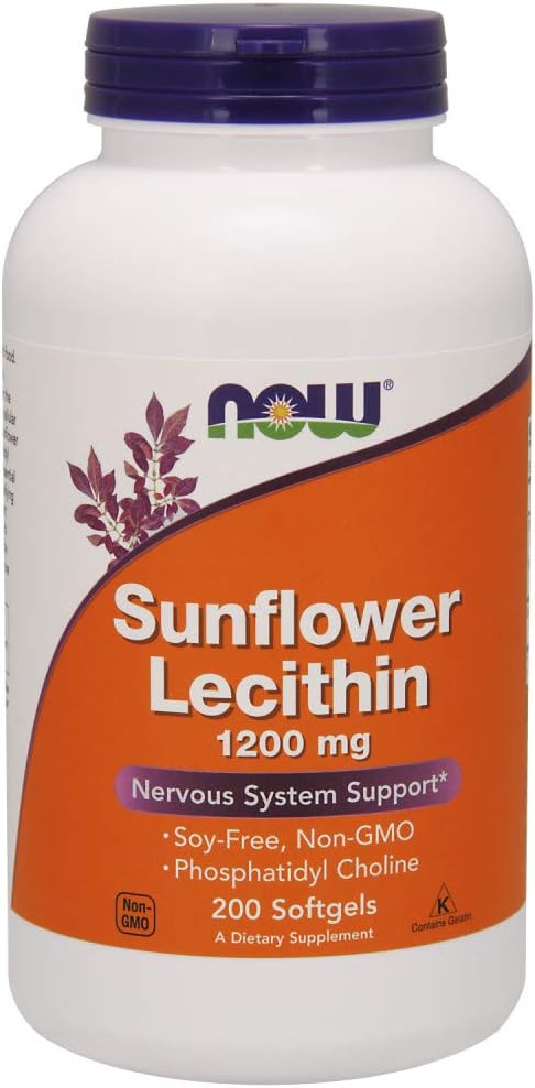 Sunflower Lecithin 1200 mg - 200 Softgels, Soy-Free, Non-GMO