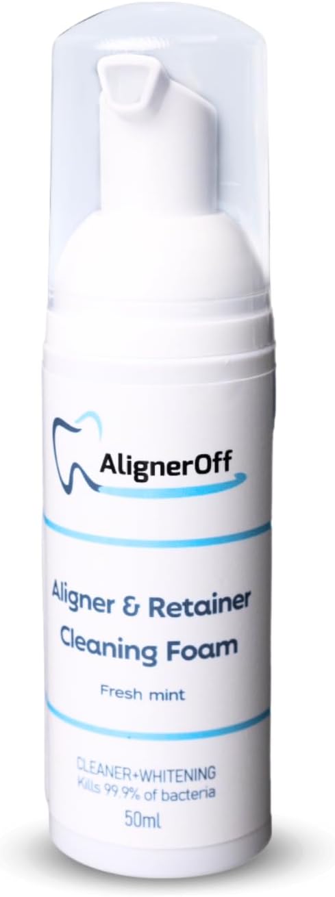 Aligner Cleaning Foam, Whitening Retainer Cleaner Foam - Can Substitute Toothpaste for a Brighter Smile