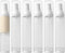 LONGWAY 1.7oz 50ml Airless Cosmetic Cream Pump Bottle, Travel Size Dispenser for Shampoo, Pack of 6, Frosted
