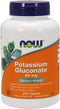 NOW Supplements Potassium Gluconate 99mg, 250 Tablets, Easier to Swallow Essential Mineral