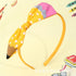 Headband for Girls, Back to School Bow Hair Band, Teacher Headband, Pencil Girl Headband, School Accessories TSFG21