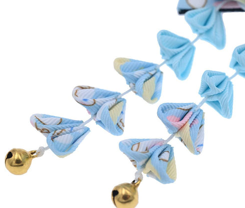 Japanese Style Women Flower Hair Clip, Tassel Hair Ornament, Kimono Decor Fabric Hanfu Hairpin