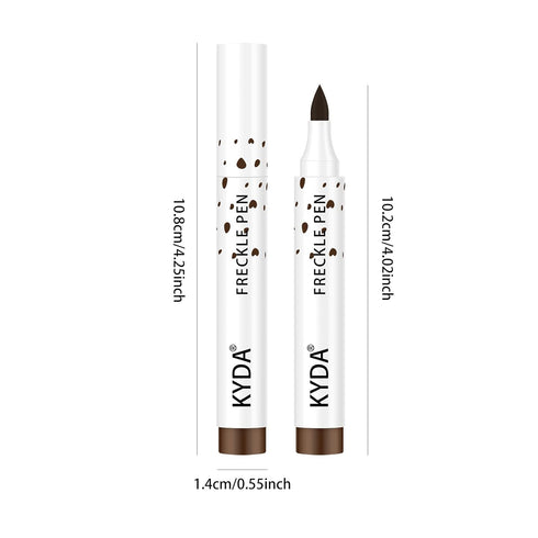 KYDA 2 Pcs Natural Freckle Makeup Pen, Waterproof Longlasting Soft Dot Spot Pen for Effortless Sunkissed Makeup