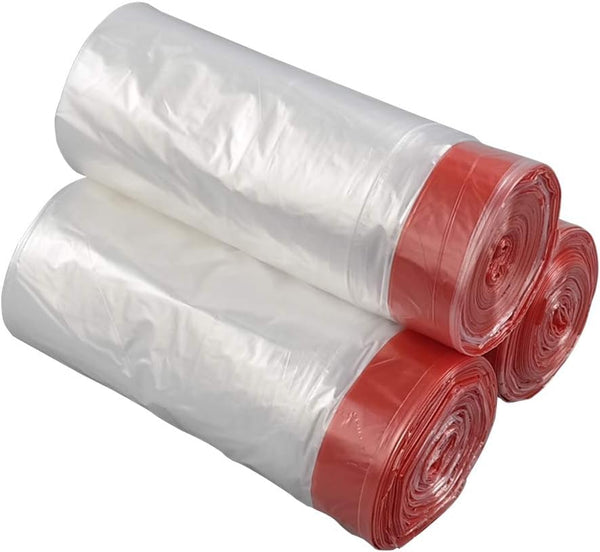5 Gallon Clear Drawstring Garbage Bags, 110 Count, 3 Rolls