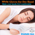 White Cotton Glove 24 Pieces, Washable Eczema Moisturizing Glove for Sleeping, One Size Fit Most Overnight