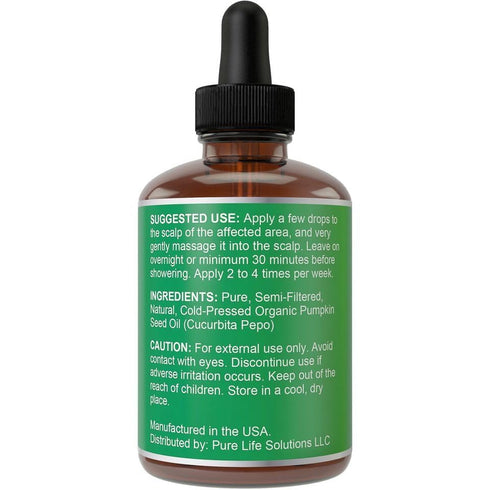 Pumpkin Seed Oil Serum for Hair Growth, Hydrates Thinning Hair for Healthier Scalp, Vegan 2oz for Women & Men