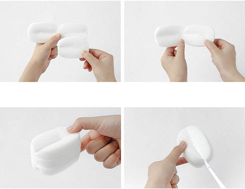 Long Handle Cup Bottle Cleaning Brush - Sponge Pot Cleaner Scourer Washer (2pcs)