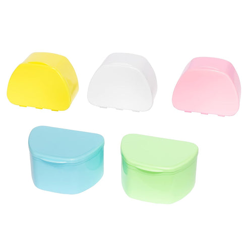 Denture Cases 30 Bulk Pack Dental Box for Artificial Teeth Mouth Guard Retainer Travel Cup