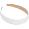 WantGor 1 Inch Wide Padded PU Leather Headband, Cute Fashion Hair Bands for Women, Holiday DIY Hair Accessories (White)
