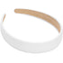 WantGor 1 Inch Wide Padded PU Leather Headband, Cute Fashion Hair Bands for Women, Holiday DIY Hair Accessories (White)