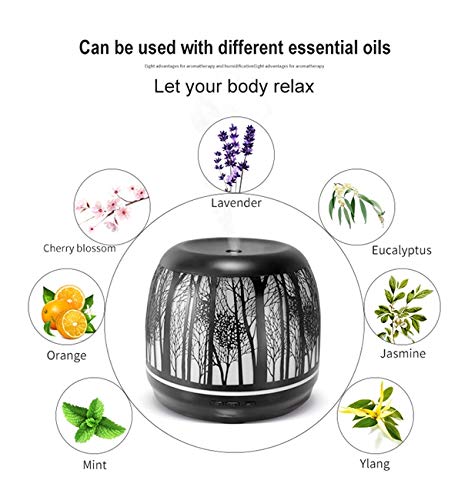 Serenity 500ml 3d 7 Essential Oil Diffuser Tree Colorful Iron LED light Advanced Cool Mist Humidifier Best Rated