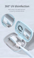 Rechargeable Mini UV Toothbrush Sterilizer Cover with Fan and USB Cord, Long Battery Life, Improved Case Ventilation,