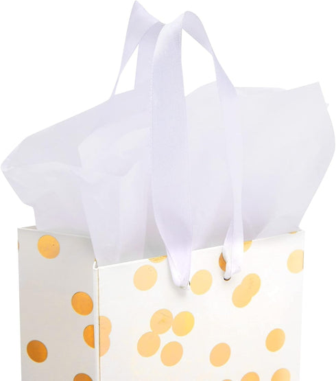 Set Pack 12-13.8x5x4 3 Sparkle and Bash Wine Gift Bags - Polka Dot Foil Style & Assorted Wine Bags for Gifts - Complete