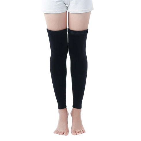 JUMISEE Men Women Warm Fleece Lined Knee Brace Leg Warmer Thermal Full Leg Sleeve Knee Support for Arthritis Pain