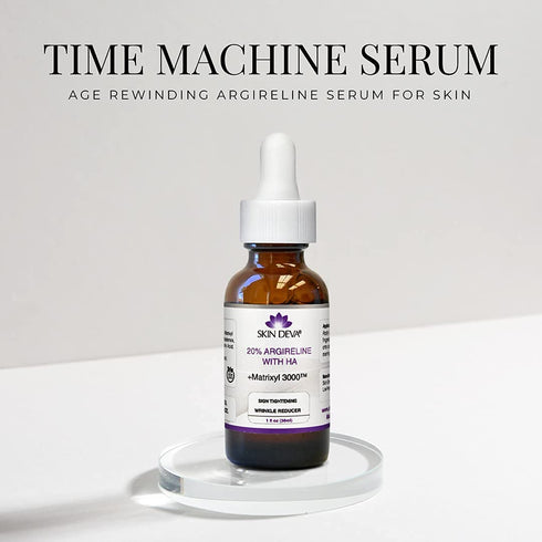 SKIN DEVA 20% Argireline Serum with Matrixyl 3000, Pure Hyaluronic Acid Serum for Face, Anti Aging