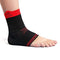 UFlex Athletics Ultra Flex Athletics Ankle Brace Support Sleeve for Post Surgery Treatment, Swelling Reduction, Pain Relief, Ankle Stabilizing and Compression, Single Wrap, Black & Red, Small