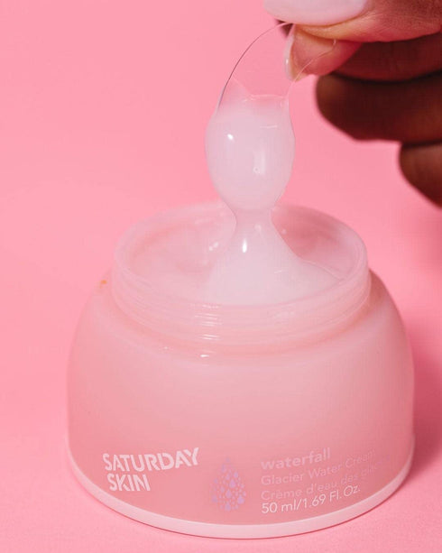 Saturday Skin Face Moisturizer Water Cream, Natural Oil-Free Gel Type from Alaska Glacier Water