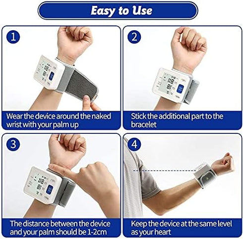 Blood Pressure Monitor - Wrist Accurate Automatic High Blood Pressure Monitors with LCD Screen, Irregular Heartbeat