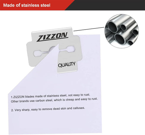 ZIZZON 100 Count Callus Shaver Replacement Blades