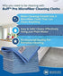 12 Pack MW Pro Multi-Surface Microfiber Cleaning Cloths, 12" x 12", Blue, Premium Towels for Cleaning