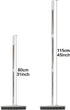 Rubber Broom with Handle, Removing Cats Dogs Hair for Floors, Carpets, Tiles, Windows, and Gardens