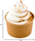 Coppetta 5-Ounce Dessert Cups, 50 Disposable Ice Cream Cups - Lids Sold Separately, Sturdy Kraft Paper Frozen Yogurt