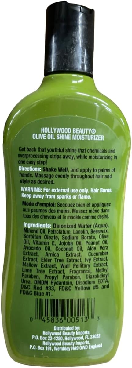 Hollywood Beauty Olive Oil Moist & Shine Hair Lotion, 12 oz (Pack of 3)