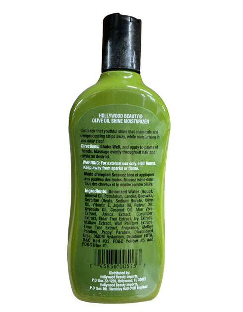Hollywood Beauty Olive Oil Moist & Shine Hair Lotion, 12 oz (Pack of 2)