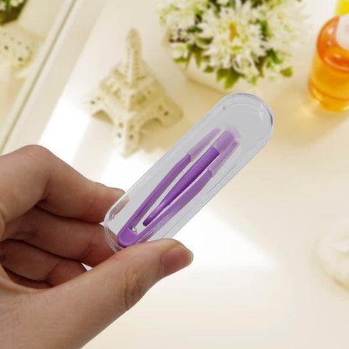 MorTime 5 Set pcs Portable Contact Lens Stick Tool Case (Inserter/Remover+Tweezer with Soft Tip)