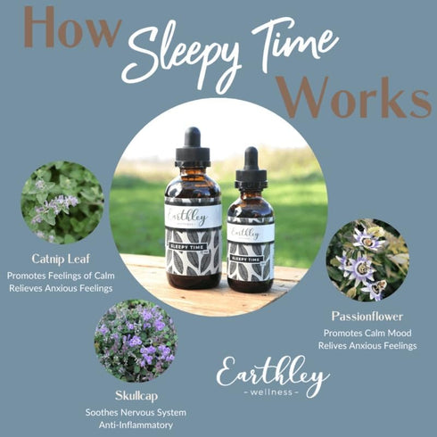 Earthley Wellness Sleepy Time, Natural Herbal Sleep Support for Adults and Kids, 1 oz