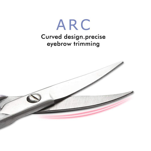 LIVINGO Premium Curved and Rounded Nose Hair Scissors for Men, 2 PC Set for Beard, Mustache, Ear, Facial Hair