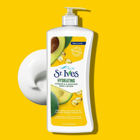 St. Ives Hydrating Body Lotion with Vitamin E and Avocado, 21 oz