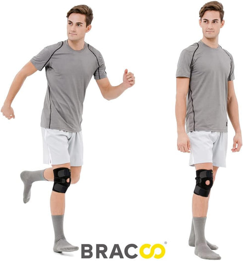 KS10 Bracoo Knee Support Brace for Men Women, Adjustable Compression Sleeve Wrap Patellar Pad Tendon - Arthritis Pain