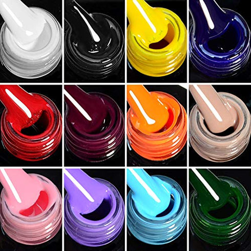 VENALISA 15ml Light Blue Gel Nail Polish, Pastel Color Soak Off UV LED Nail Art Starter DIY at Home