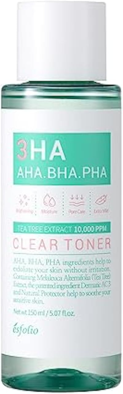 esfolio 3HA Clear Toner 5.07 Fl oz - Sensitive , Dead Skin Care, Skin Calming