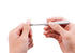 Professional Silver Stainless Steel Finger Cuticle Cleaner Fork Pusher, Nail Art Tools for Unisex