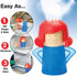 HORNO Angry Mama Microwave Oven Steam Cleaner and Disinfects With Vinegar and Water for Kitchens (Blue)