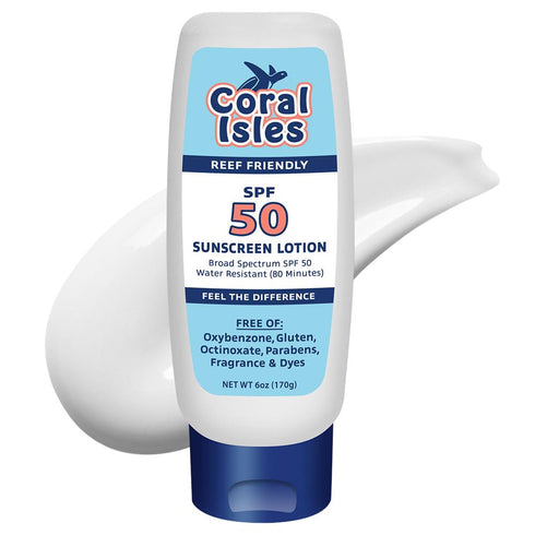 Sunscreen SPF 50 - Hawaii Compliant, Reef Safe, Broad Spectrum UVA/UVB Protection, 6 Fl Oz Lotion