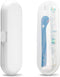 Fowecelt 2 Pack Electric Toothbrush Travel Case for Oral-B Pro, Portable Toothbrush Holder (White & Clear)
