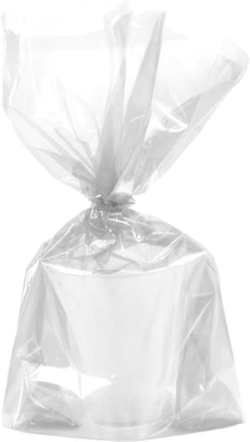 Clear Cellophane Cone Bags, Large & Transparent, Pack of 25 for Treats, Gifts & Parties